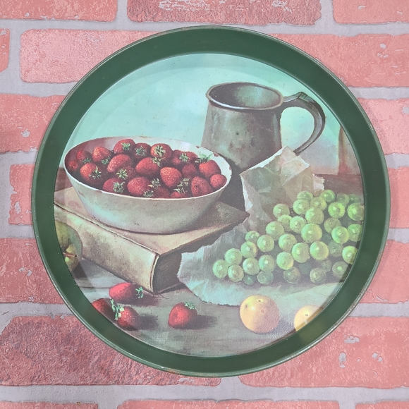 Vintage round metal serving tray Still Life by Henk Bos - Picture 1 of 8